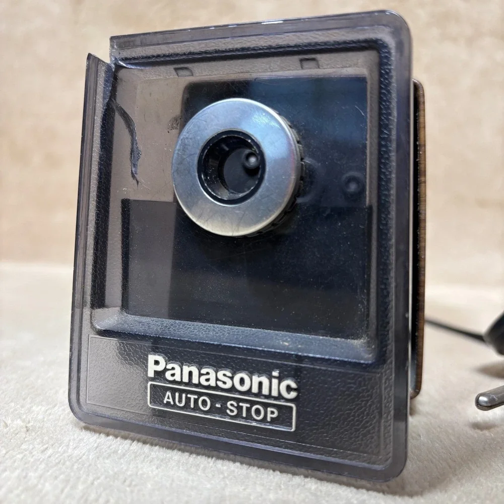 Vintage Panasonic KP-77 Auto-Stop Woodgrain Electric Pencil Sharpener Tested